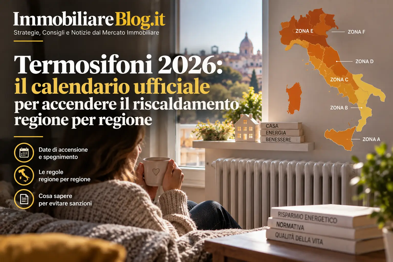 Termosifoni 2026: il calendario ufficiale per accendere il riscaldamento regione per regione